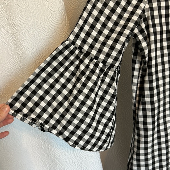 Beachlunchlounge Black and White Gingham Buttondown Shirtdress - Picture 6 of 7